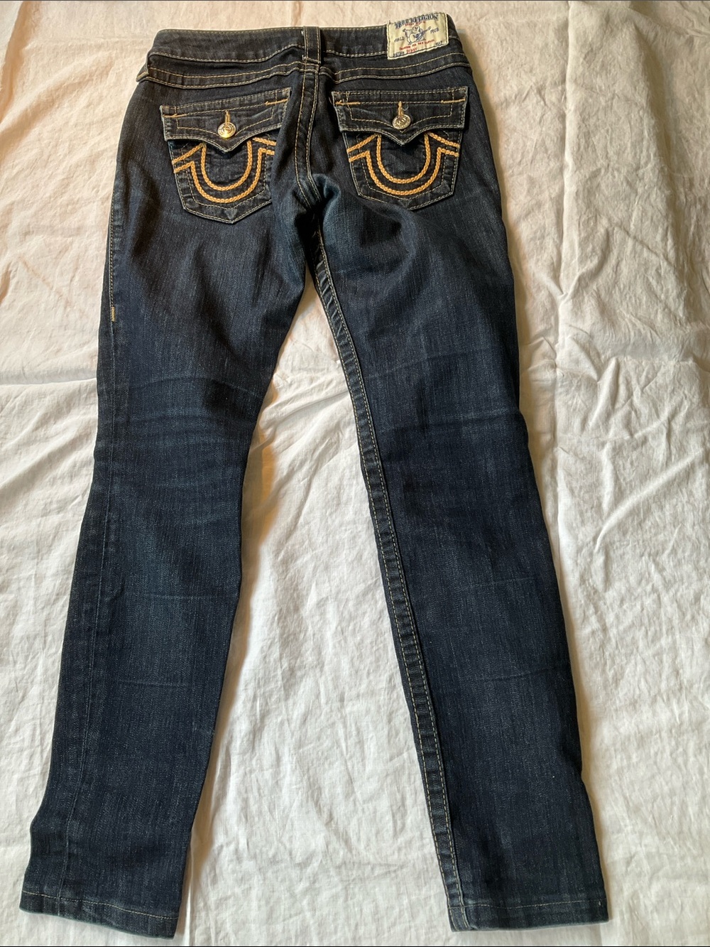 Lucky Brand Dark Wash Kids Jeans - dark blue